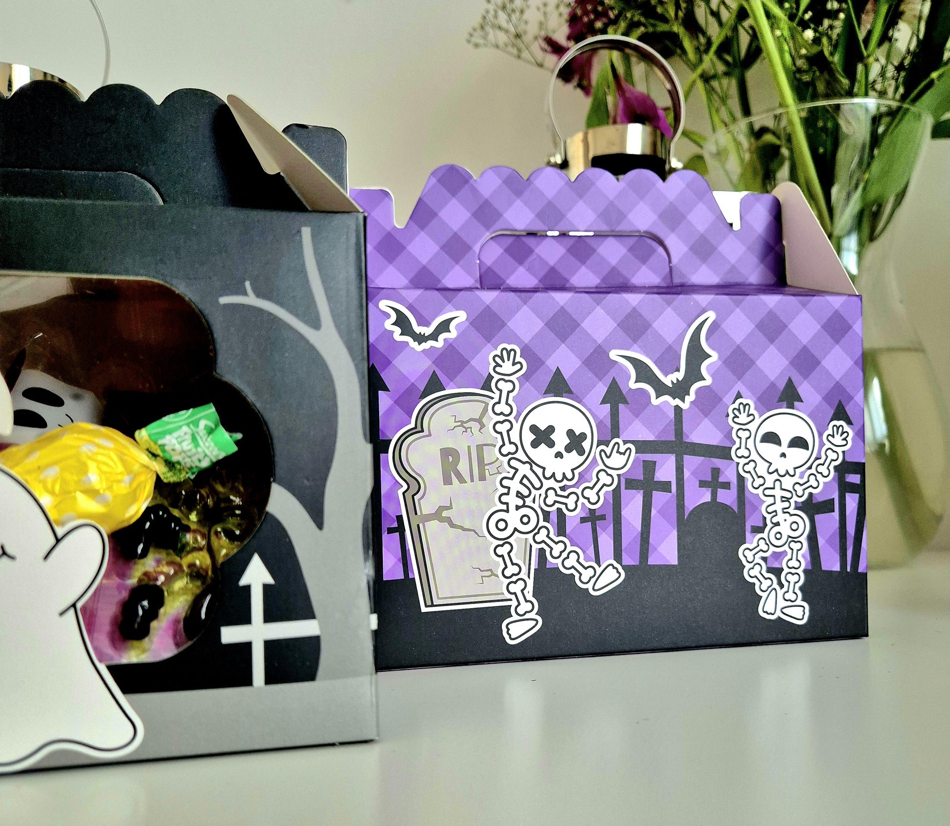 Halloween treat boxes