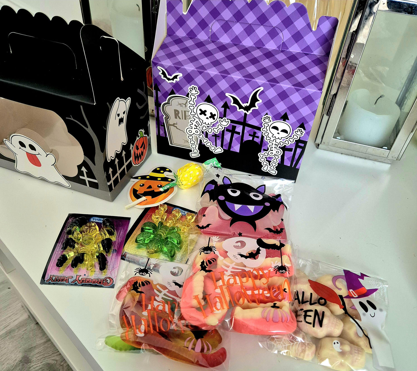 Halloween treat boxes