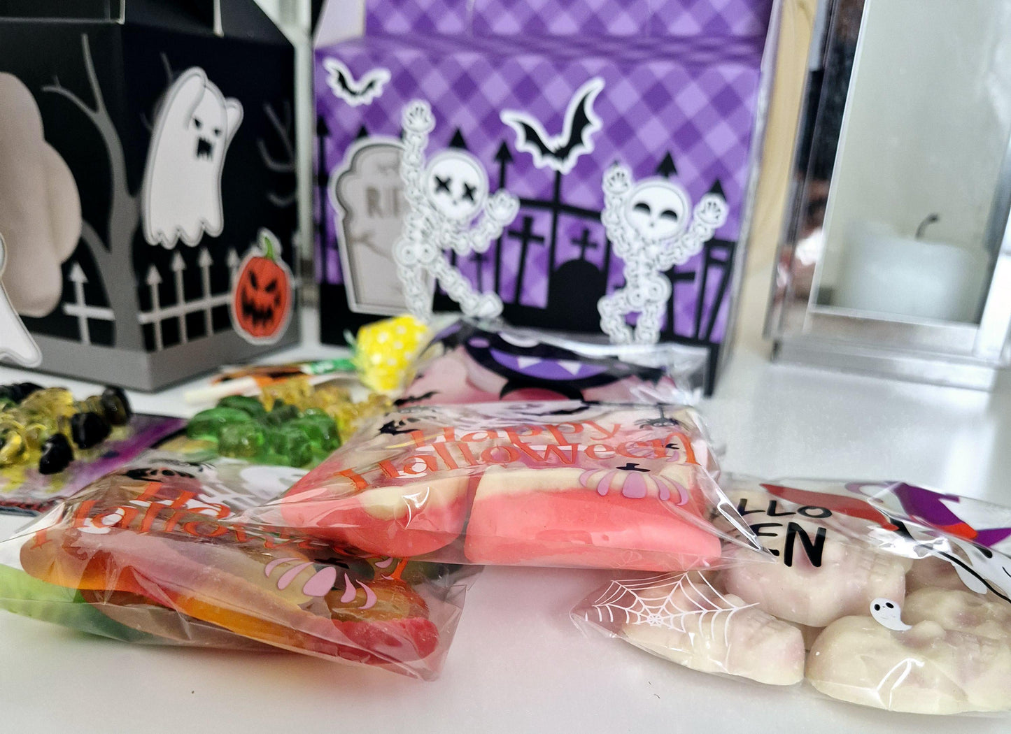 Halloween treat boxes