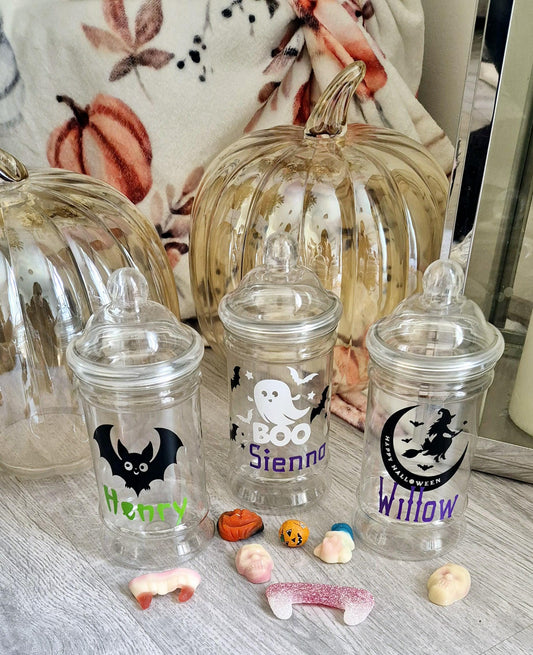 Personalied halloween sweet jars