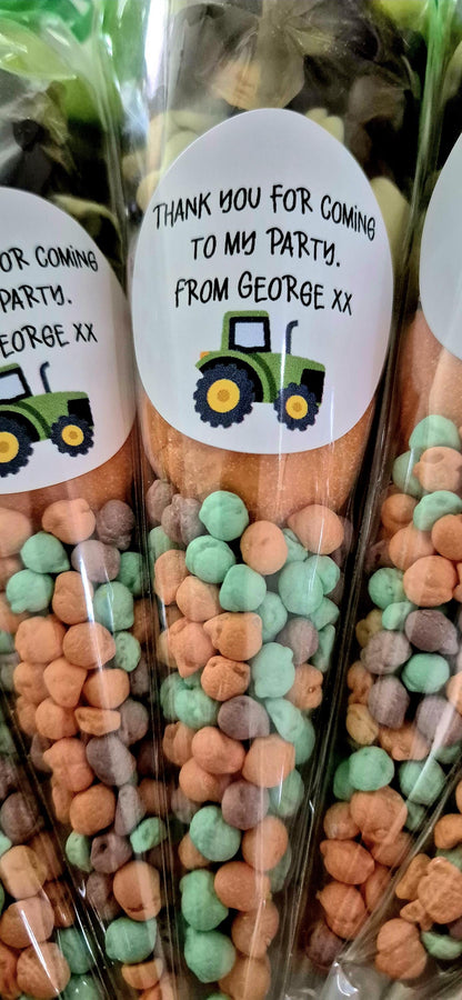 Tractor Sweet Cones: Farm Birthday Party Favors