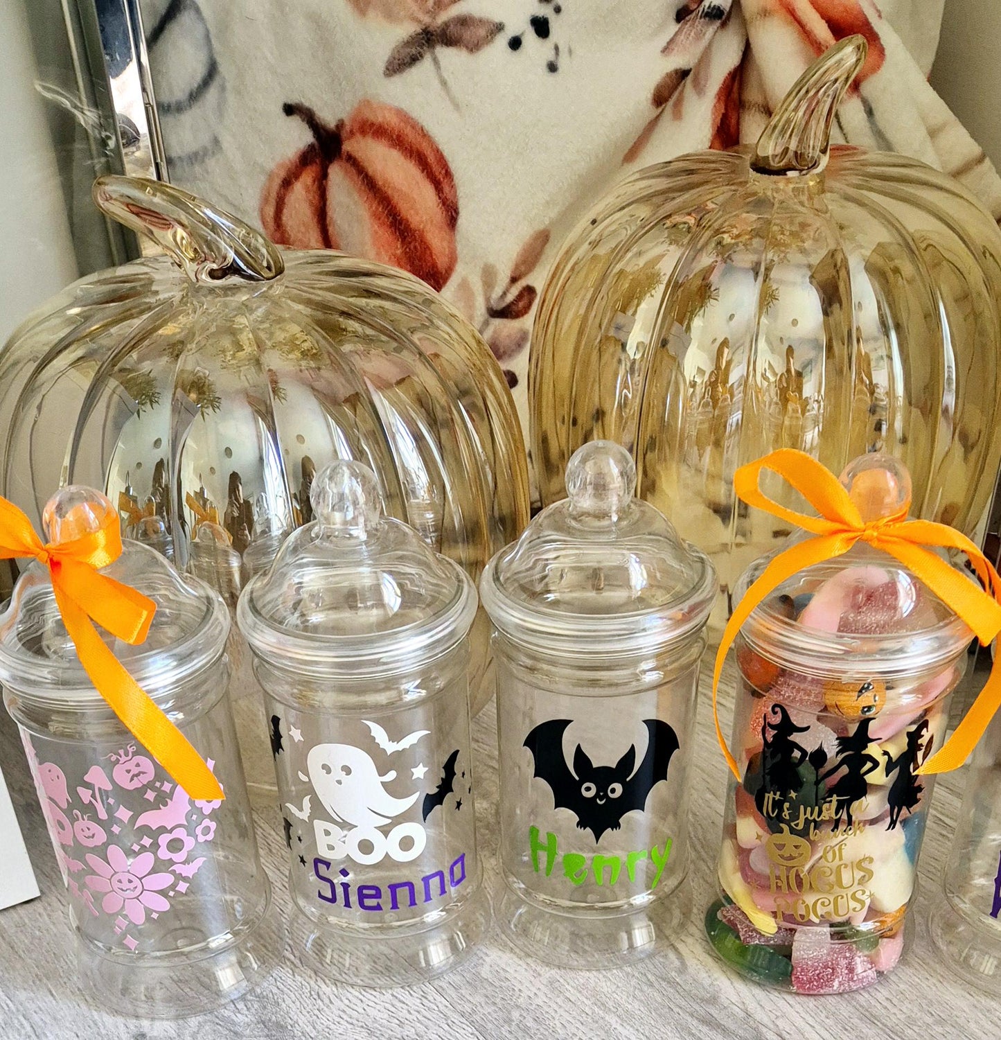 Personalied halloween sweet jars