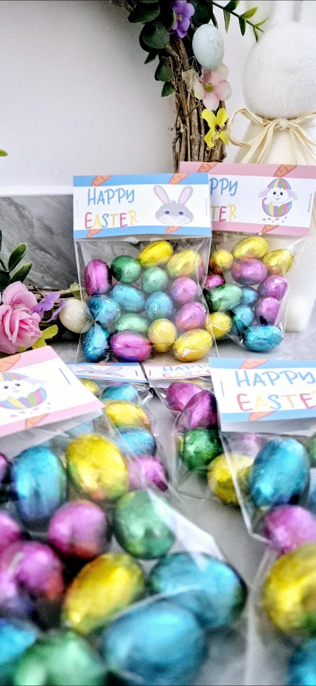 Foiled chocolate Easter egg pouch- Easter chocolate gift