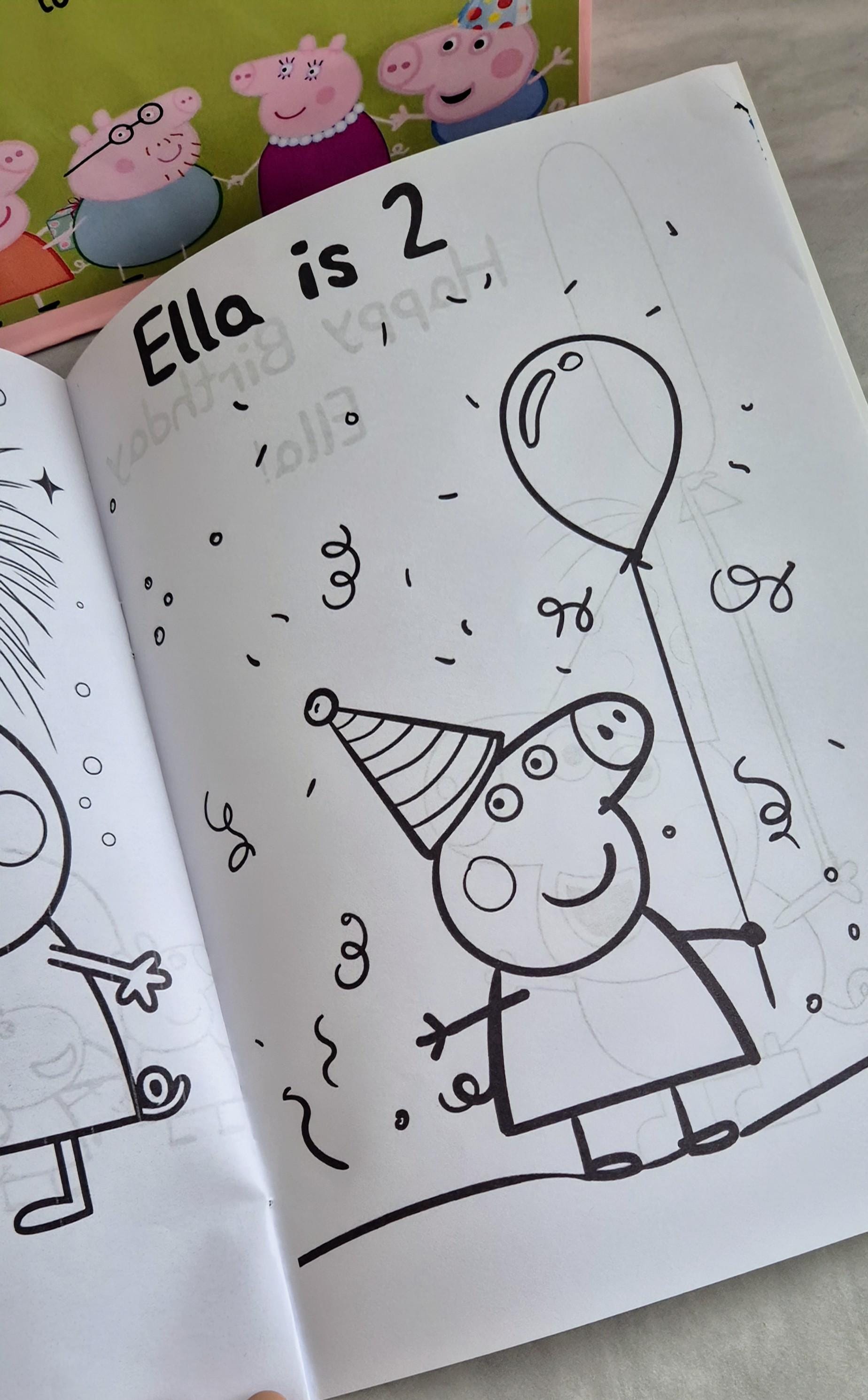 PIG party bundle- party bag - PIG personalised colouring book- PIG party invites