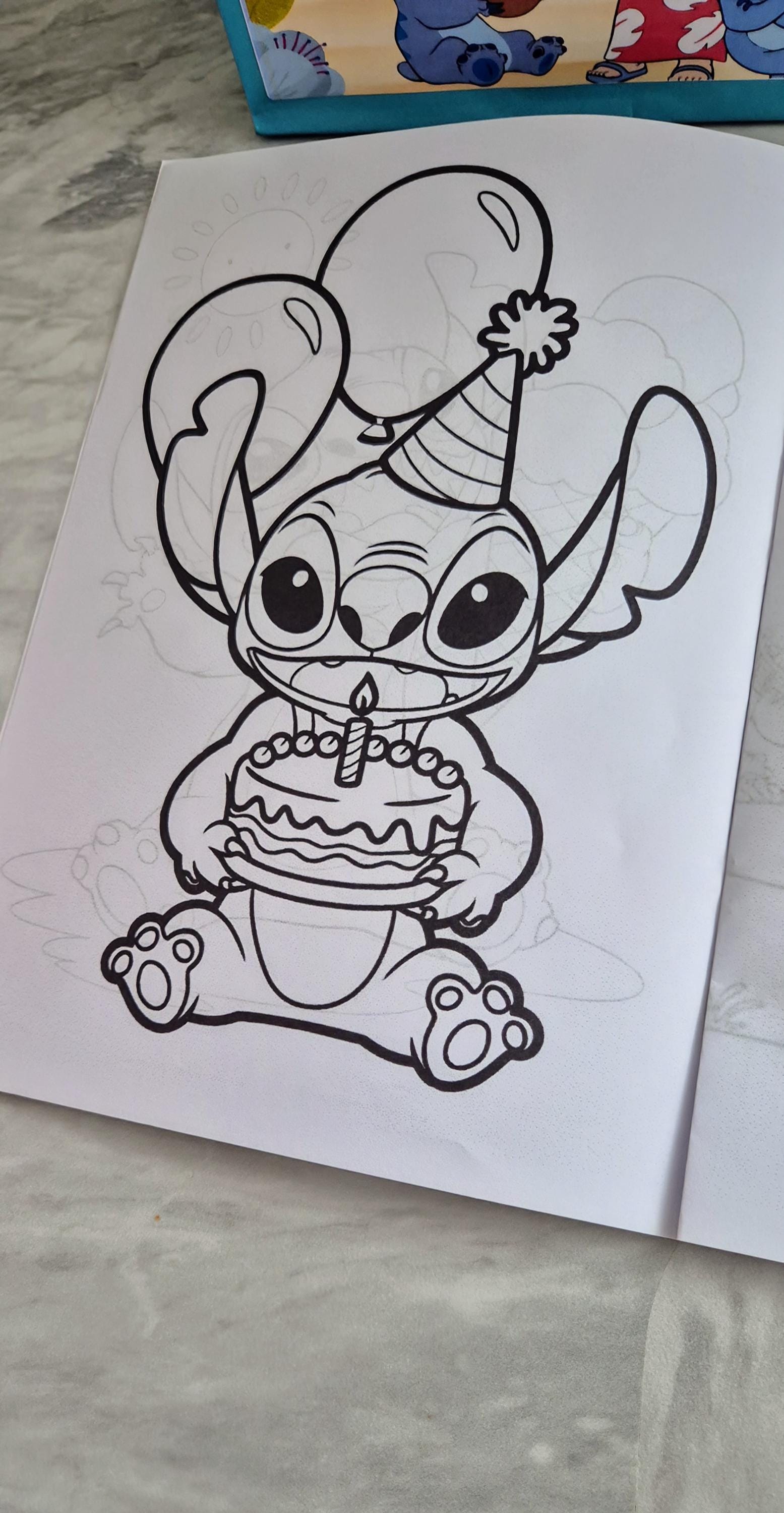 Personalized Stitch Party Bundle: Bag, Coloring Book, Invites