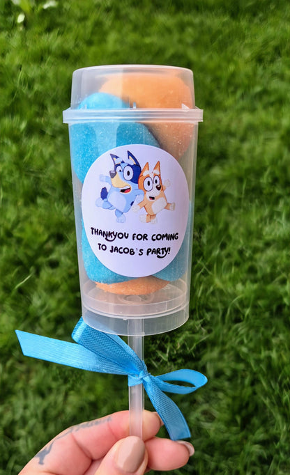 Bluey-Themed Sweet Push Pops: Personalized Party Favors