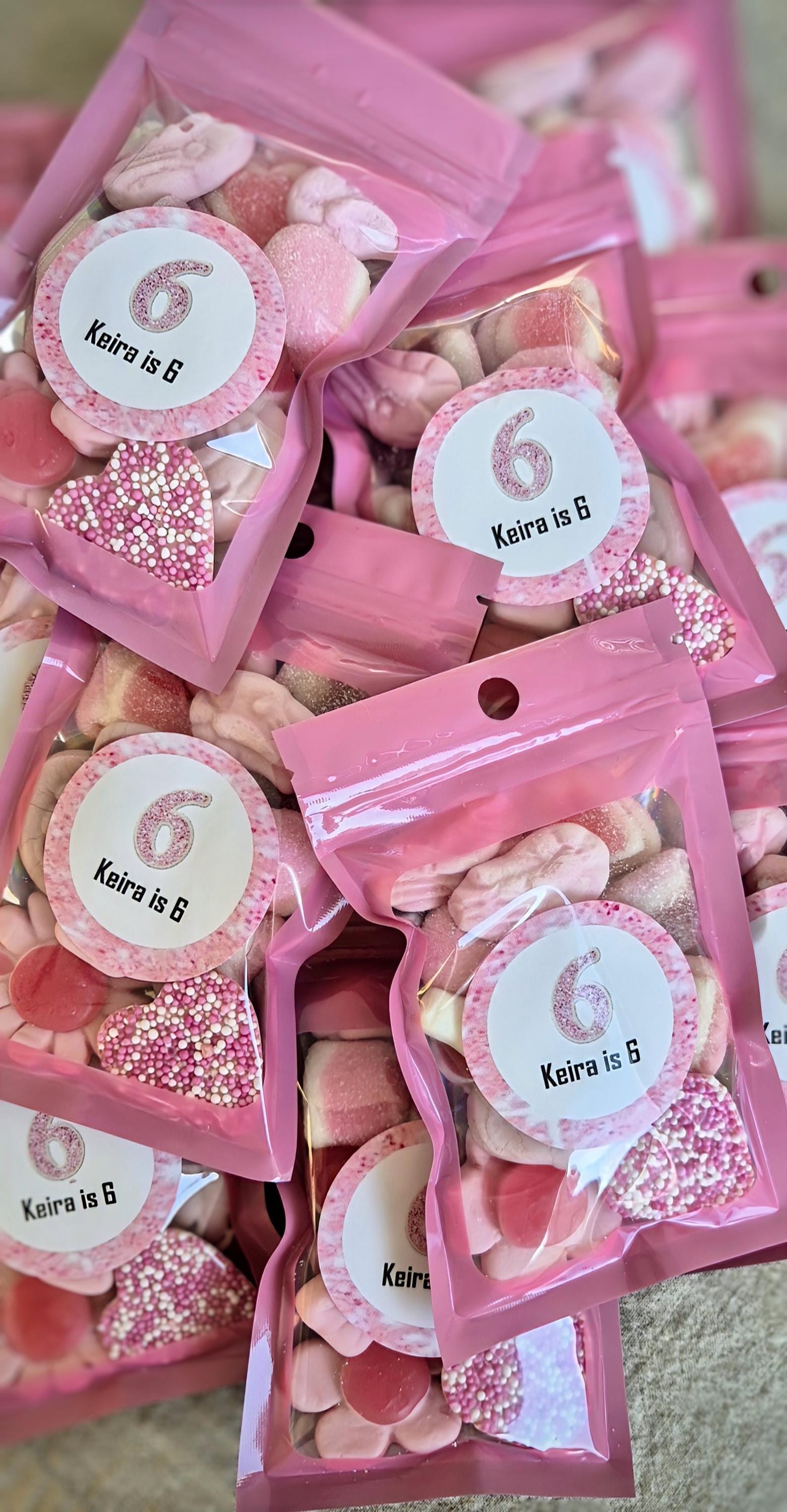 Party Favours | Birthdays | Girls Birthday Party | prefilled sweet bags| personalised sweets