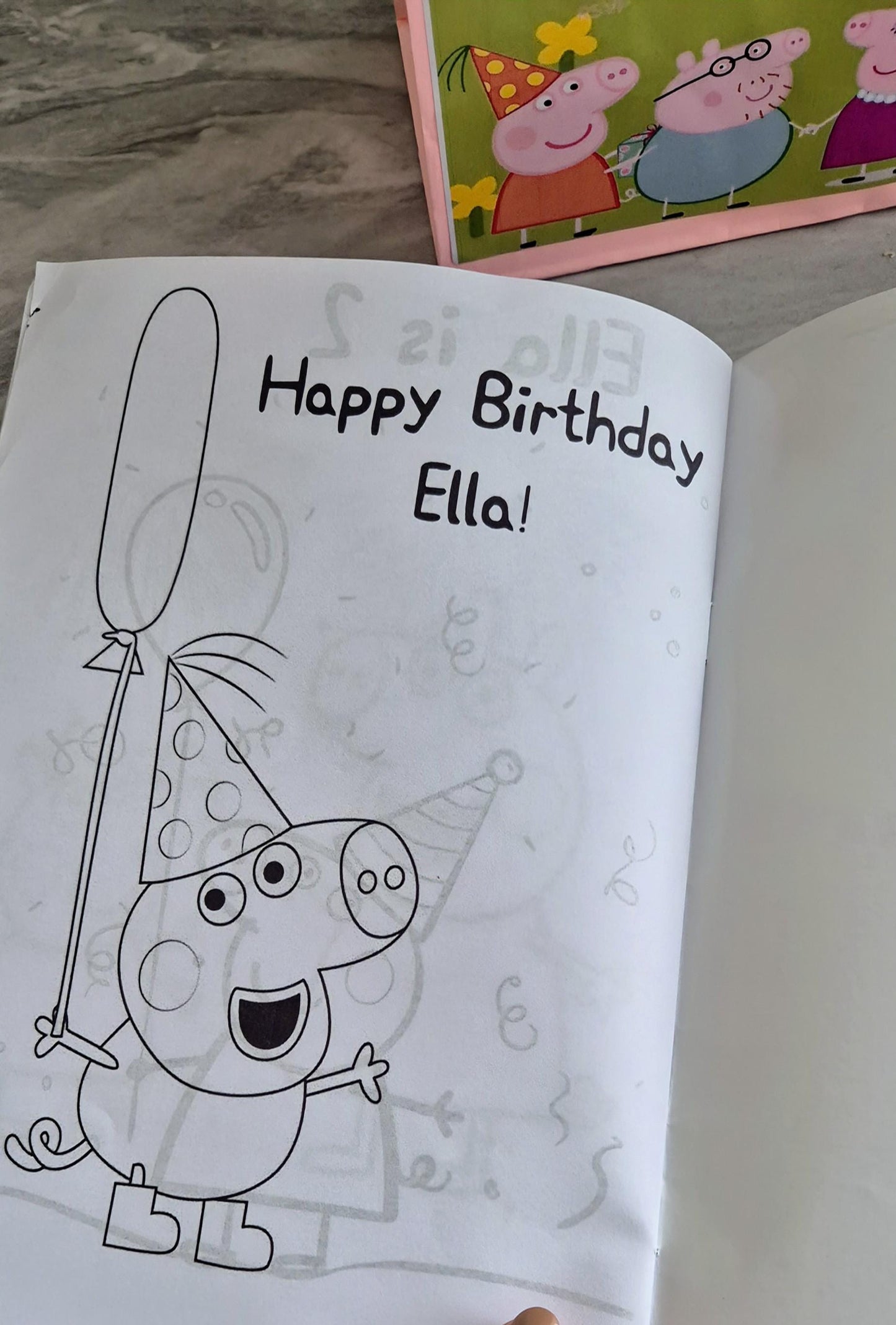 PIG party bundle- party bag - PIG personalised colouring book- PIG party invites