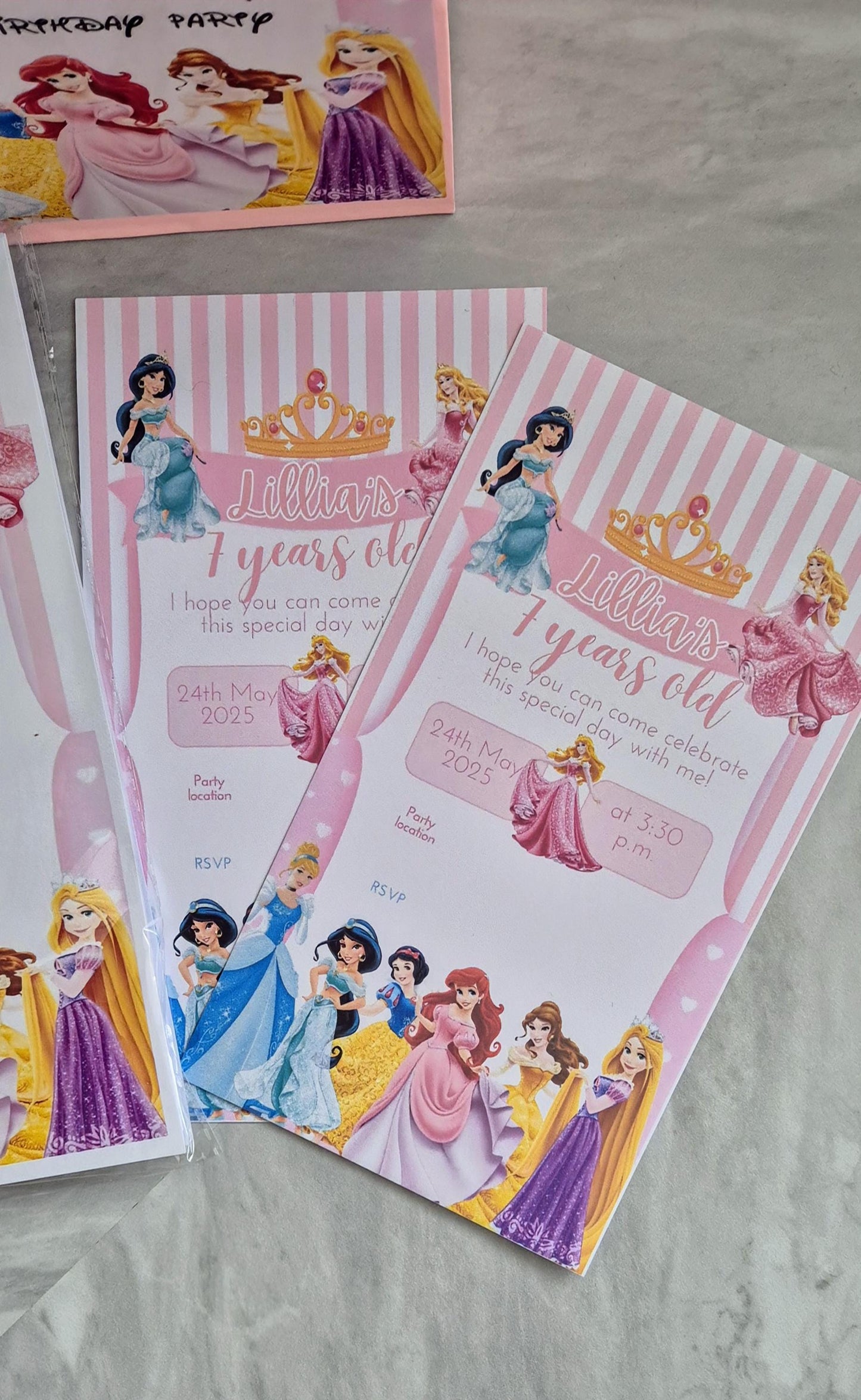 Personalized Princess Party Bundle: Bag, Coloring Book & Invites