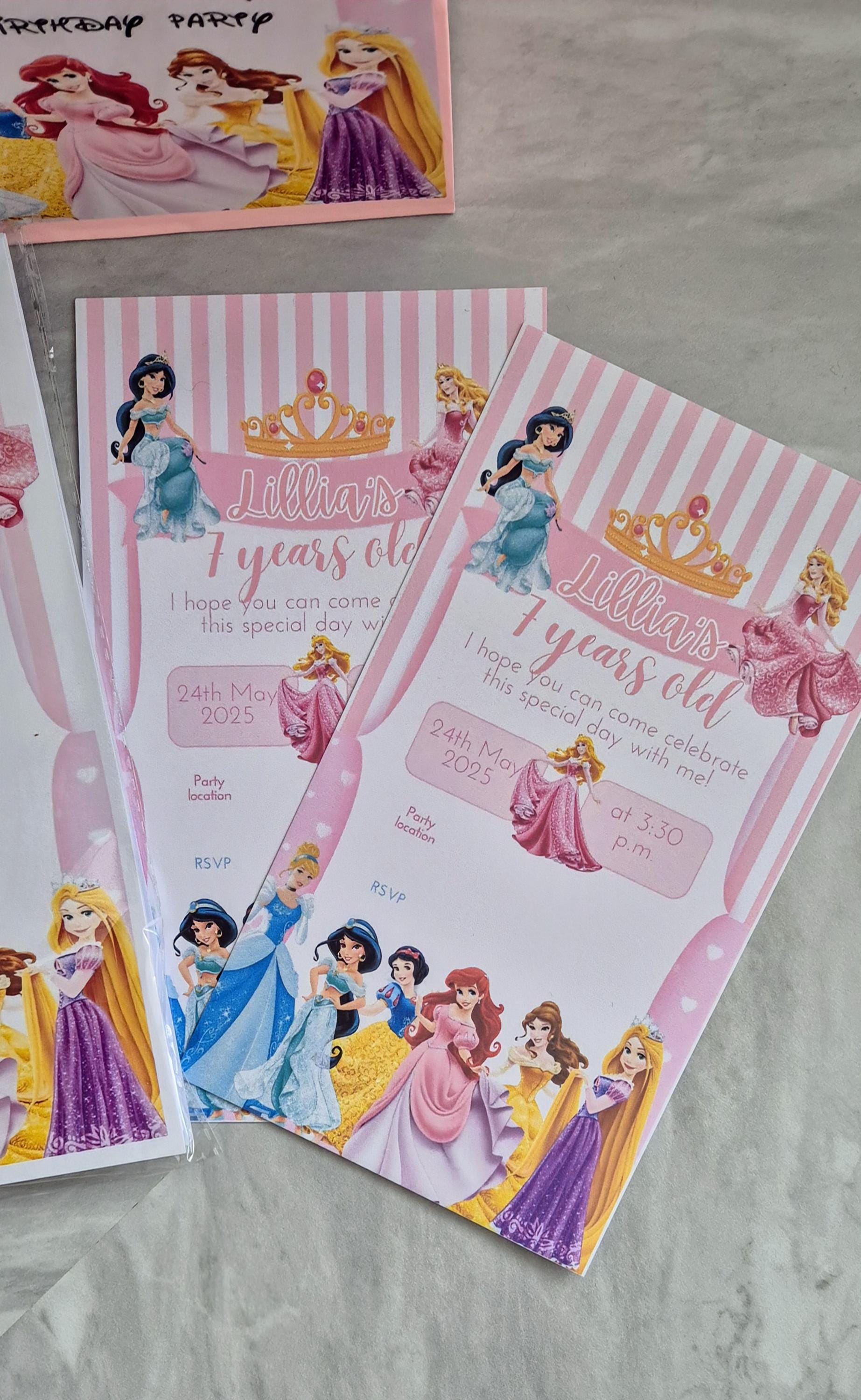 Personalized Princess Party Bundle: Bag, Coloring Book & Invites