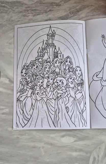 Personalized Princess Party Bundle: Bag, Coloring Book & Invites