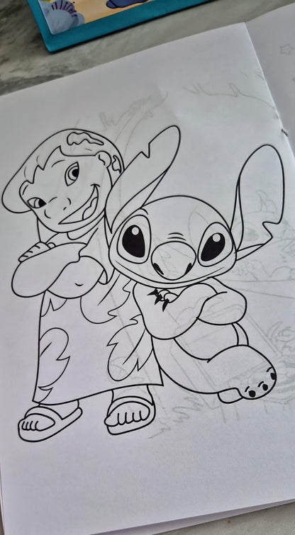 Personalized Stitch Party Bundle: Bag, Coloring Book, Invites