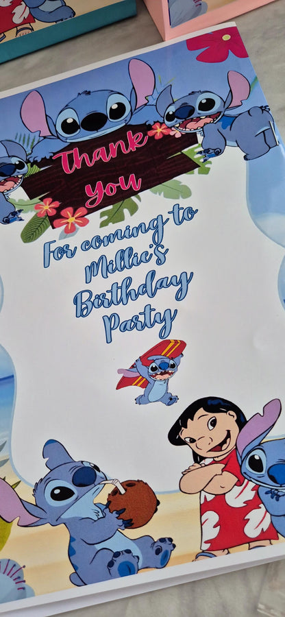 Personalized Stitch Party Bundle: Bag, Coloring Book, Invites