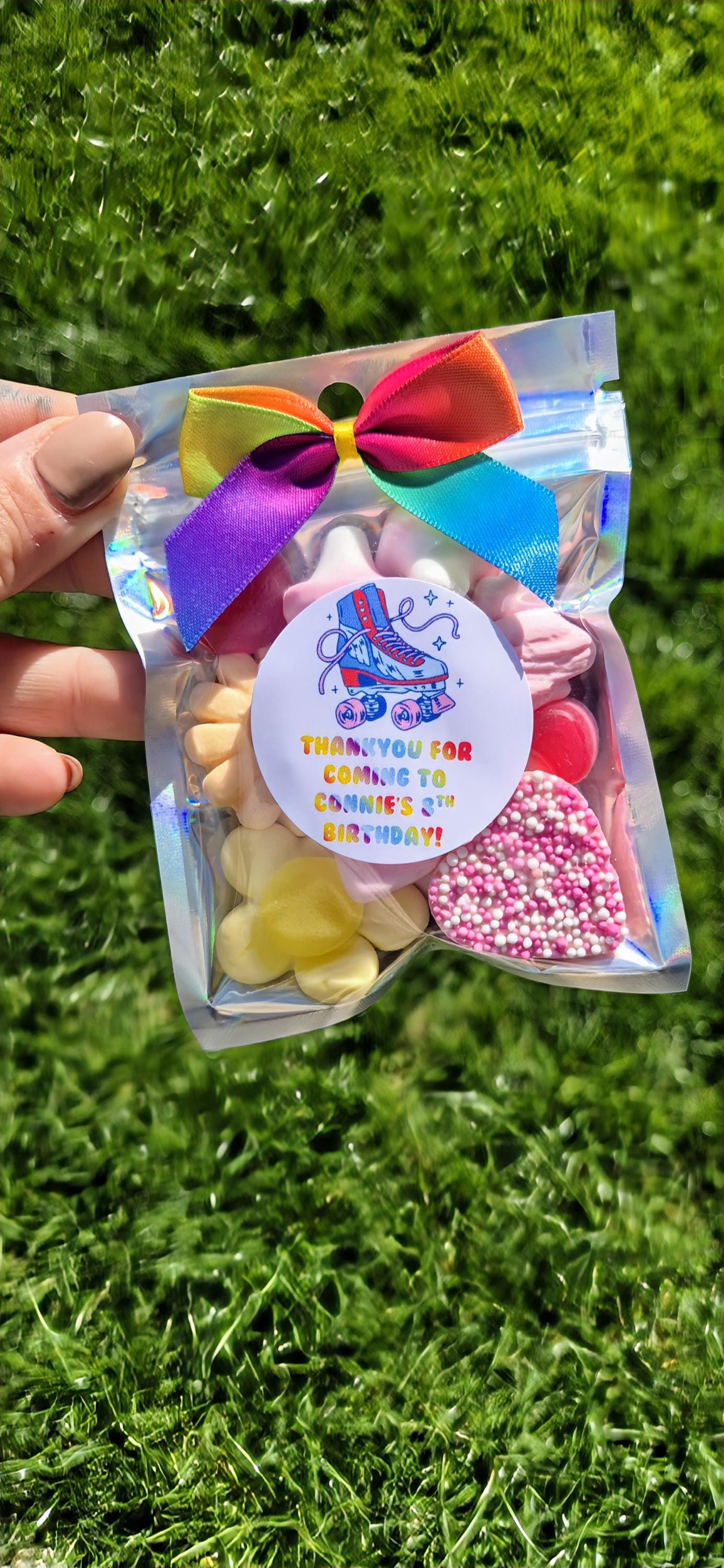 Roller Disco party bags - Sweet pouches- Party Favours - kids party