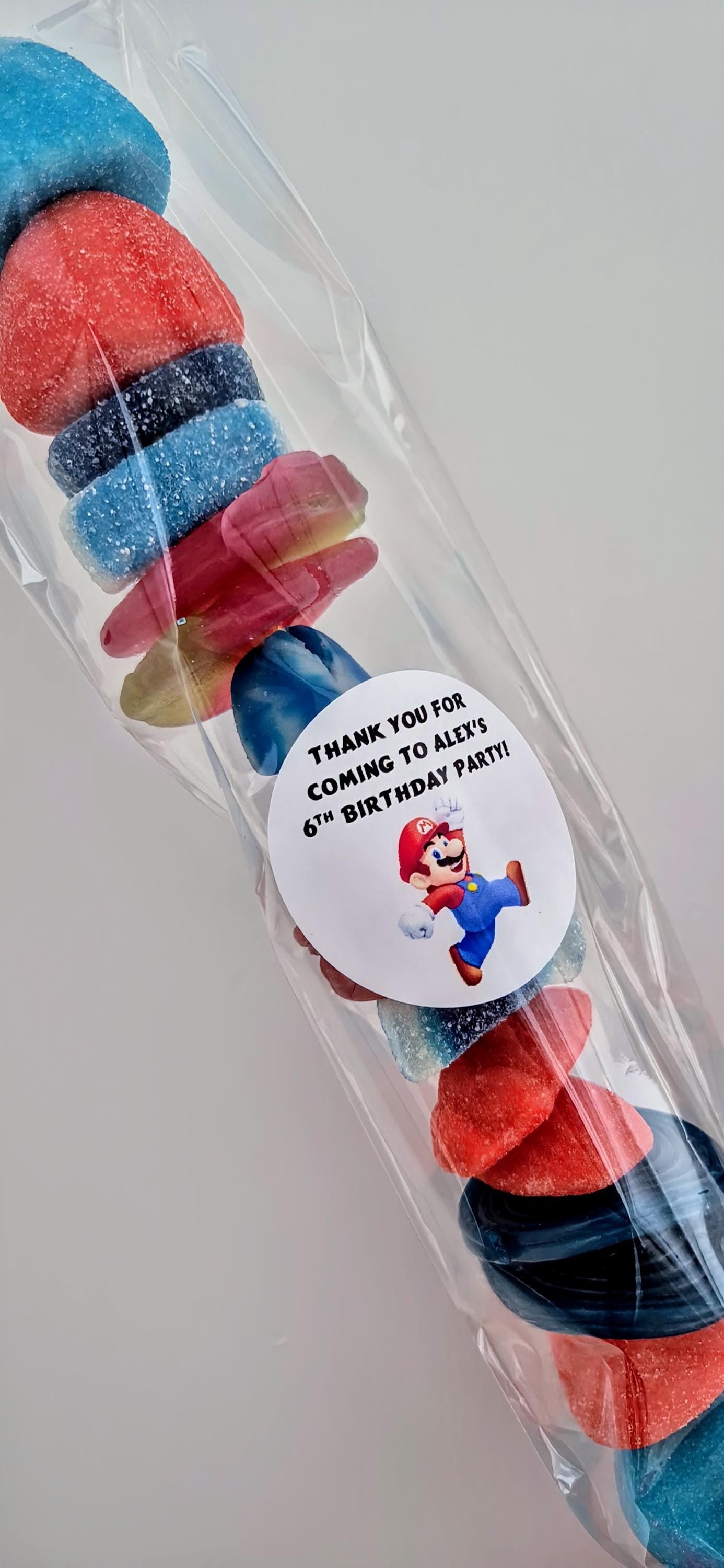 Mario-Inspired Sweet Kebabs: Party Favors