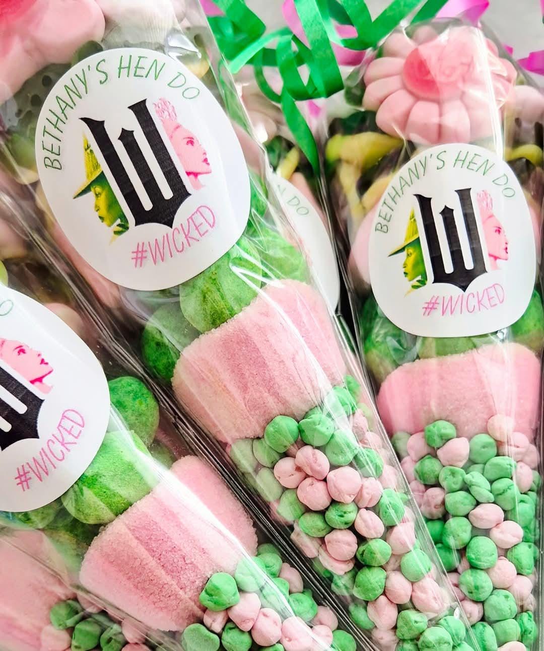 Wicked inspired partycones - sweets - sweetcones -party favours