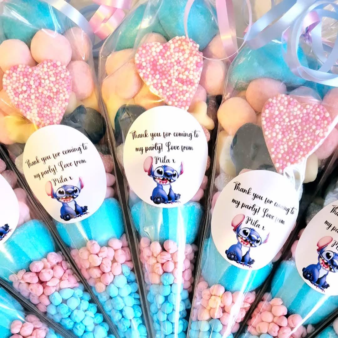 Stitch Party Favor Cones: Disney-Themed Sweet Treats