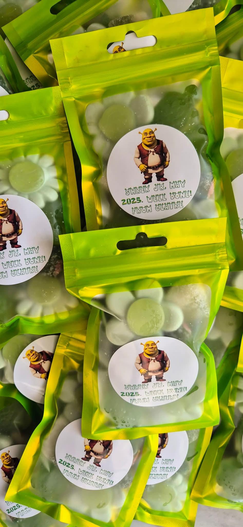 OGER inspired party bags- Shrek-themed sweet bags - Personalised sweet bags- prefilled sweets
