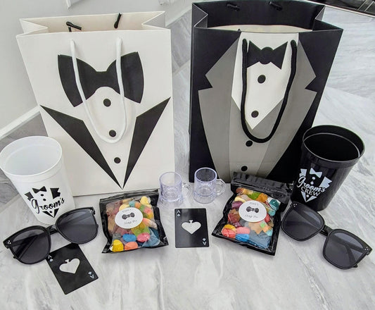Groom crew prefilled party bags- Stag do prefilled bags- goody bags
