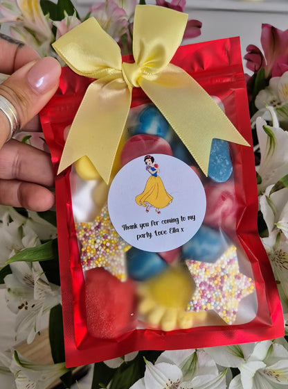 Snow White Party Favor Pouches: Birthday Treat Bags