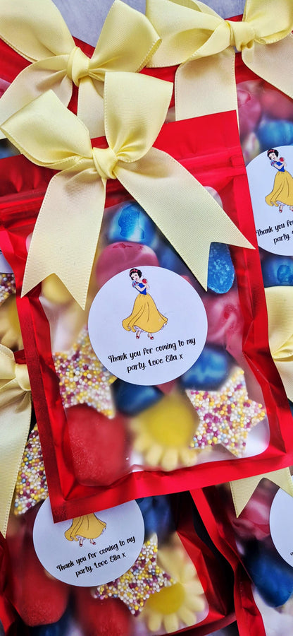 Snow White Party Favor Pouches: Birthday Treat Bags