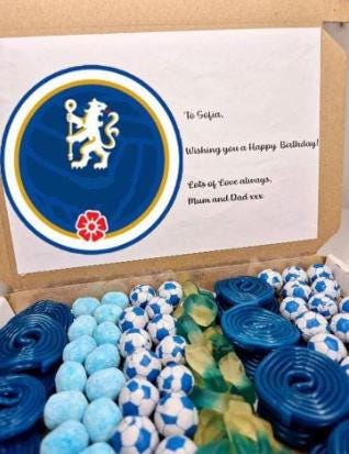 Personalized Football Sweets Letterbox Gift- Birthday