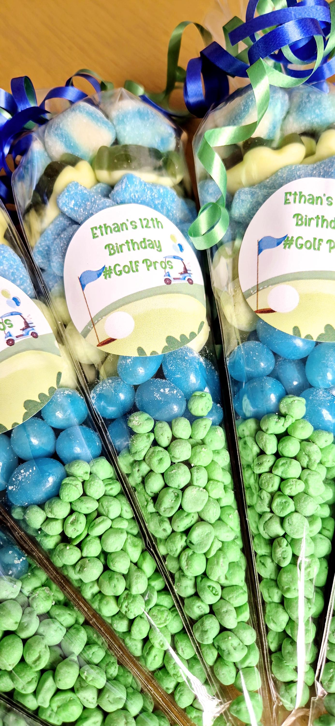 Personalized Golf Sweet Cones: Party Favors