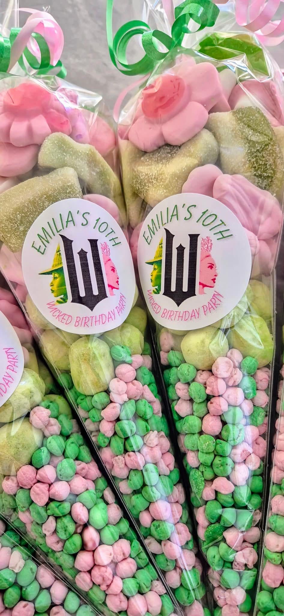 Wicked inspired partycones - sweets - sweetcones -party favours