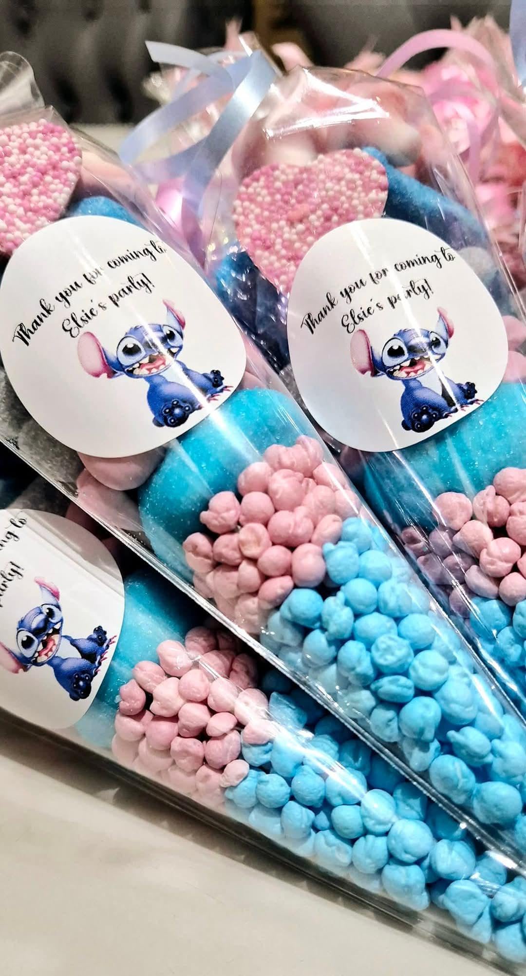 Stitch Party Favor Cones: Disney-Themed Sweet Treats