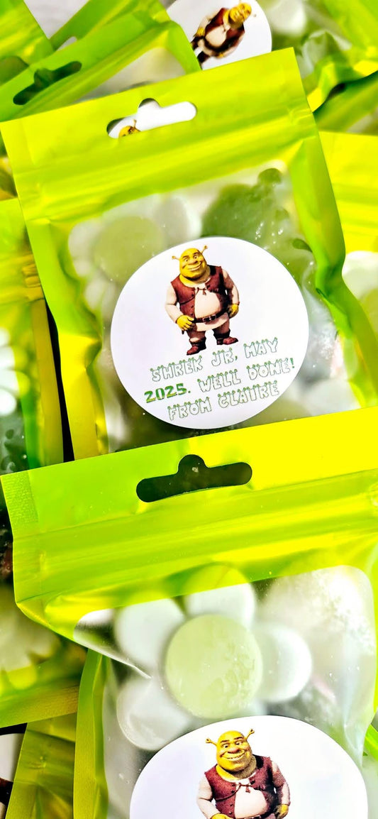 OGER inspired party bags- Shrek-themed sweet bags - Personalised sweet bags- prefilled sweets