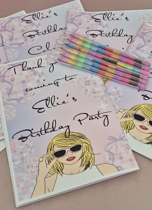 Personalised Swiftie colouring book - Party Favour - Party bag filler - Swiftie party