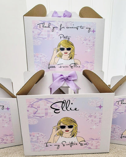 Swiftie Personalized Gable Party Boxes: Elegant Favor Boxes