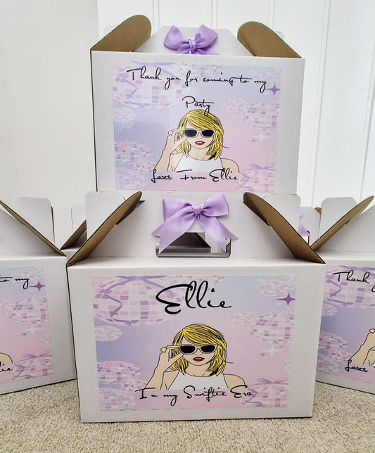 Personalised gable party boxes- Gable box - Party box - Swiftie Personalised gable box