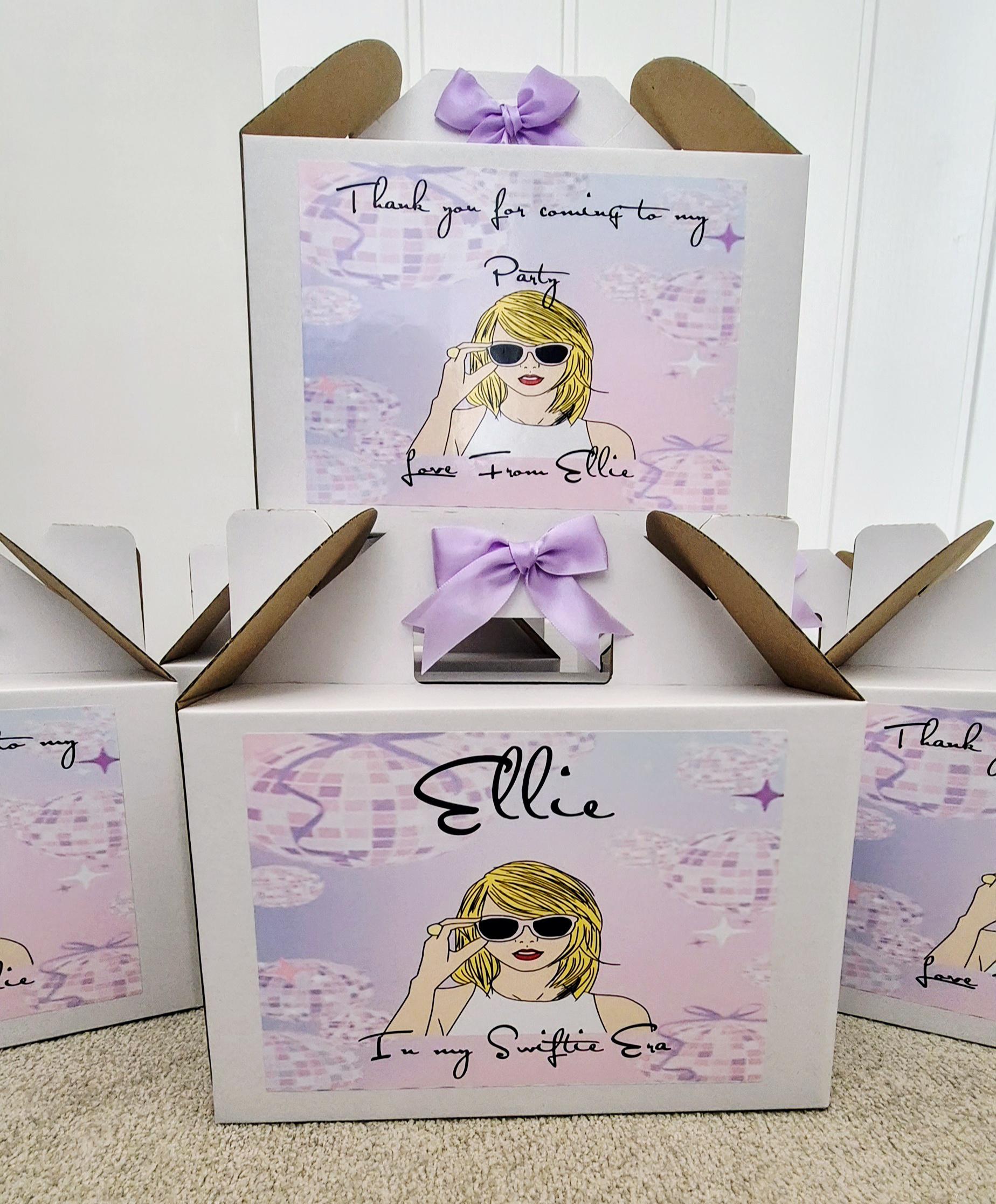 Swiftie Personalized Gable Party Boxes: Elegant Favor Boxes