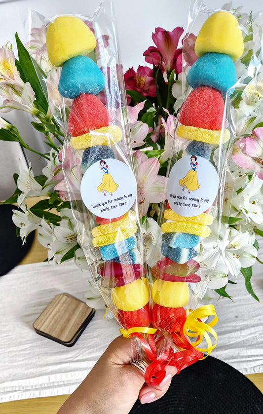 Snow White Party Favors: Sweet Kebabs, Themed Birthday