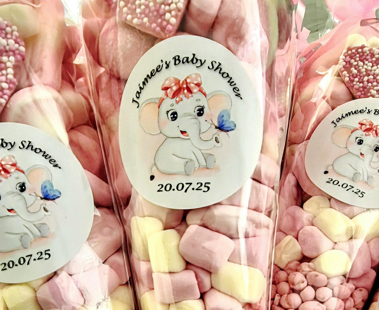 Pink Candy Cones: Baby Shower Party Favors