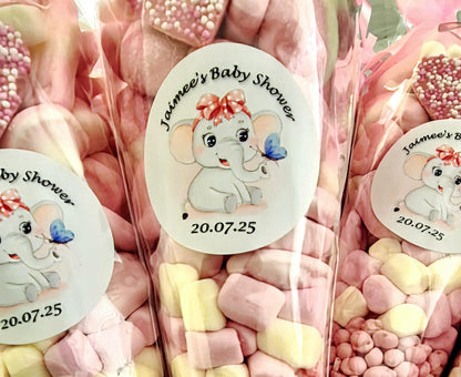 Pink Candy Cones: Baby Shower Party Favors