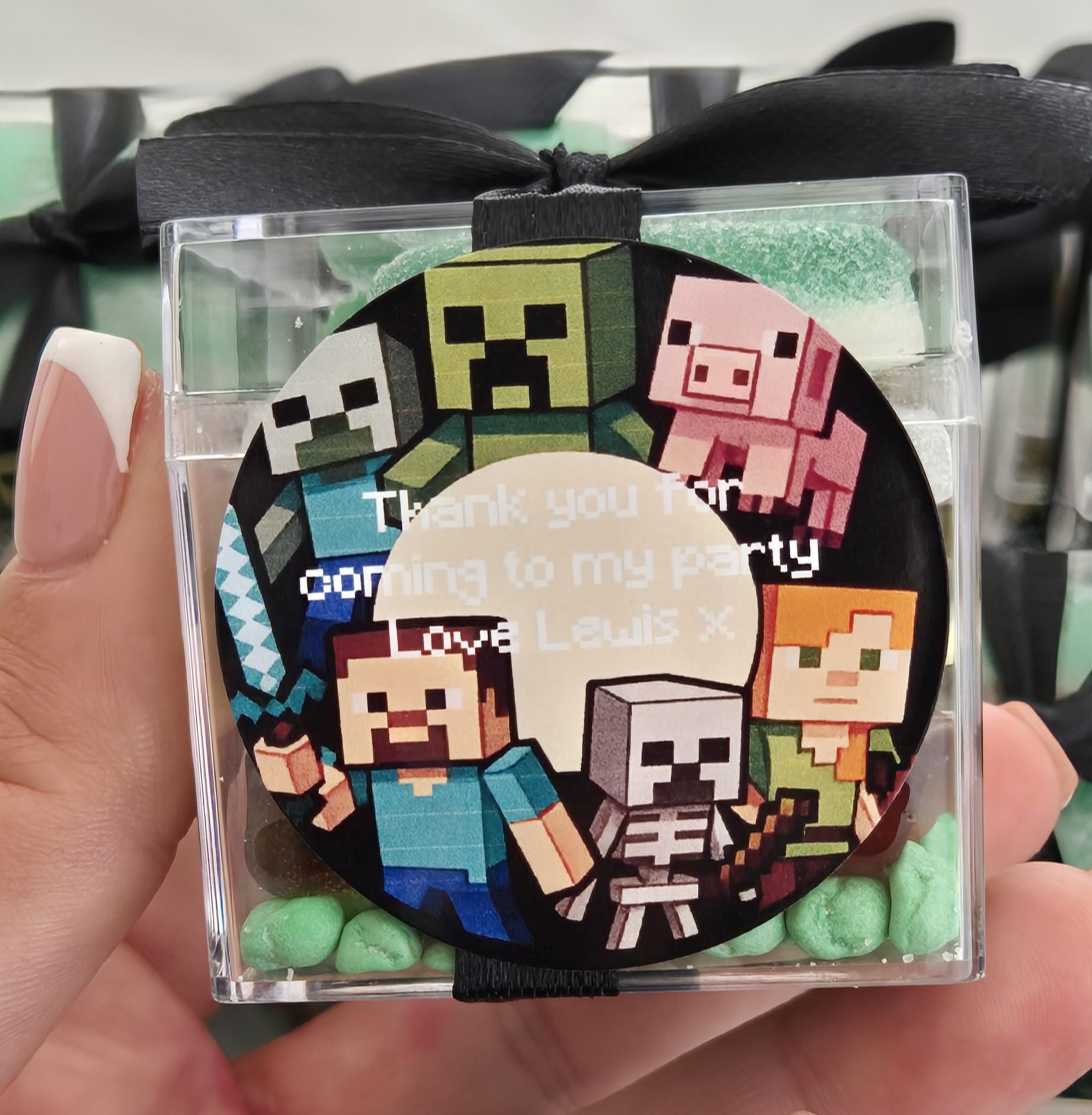 Minecraft-Inspired Sweet Cubes: Personalized Birthday Party Favors