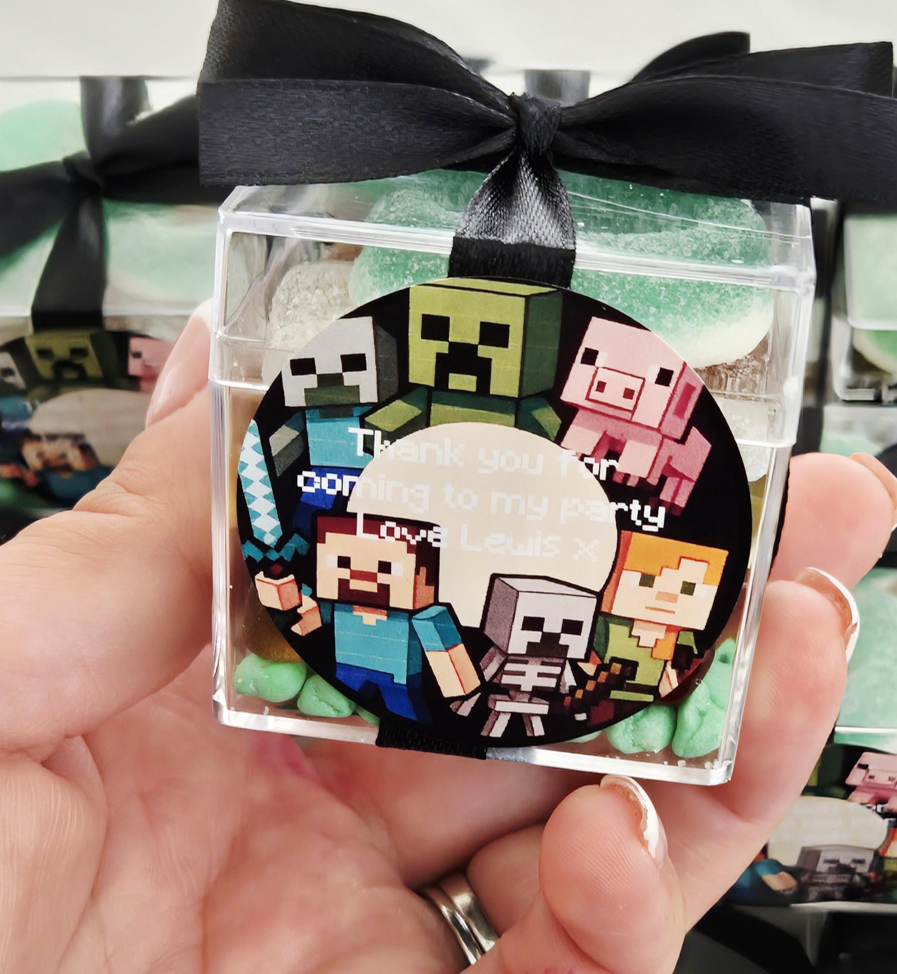 Minecraft-Inspired Sweet Cubes: Personalized Birthday Party Favors