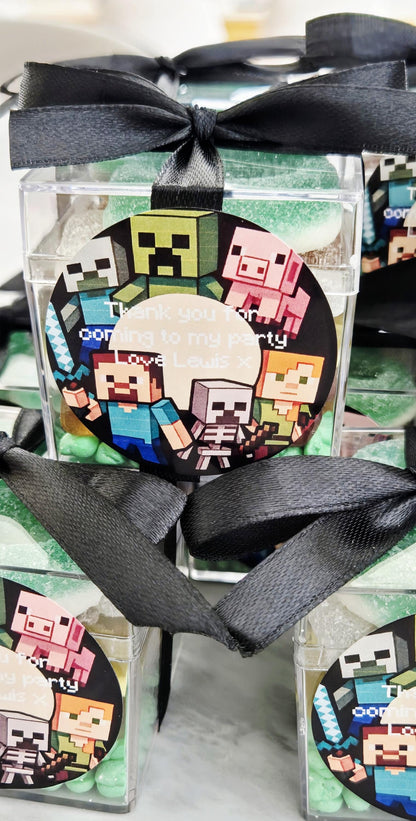 Minecraft-Inspired Sweet Cubes: Personalized Birthday Party Favors