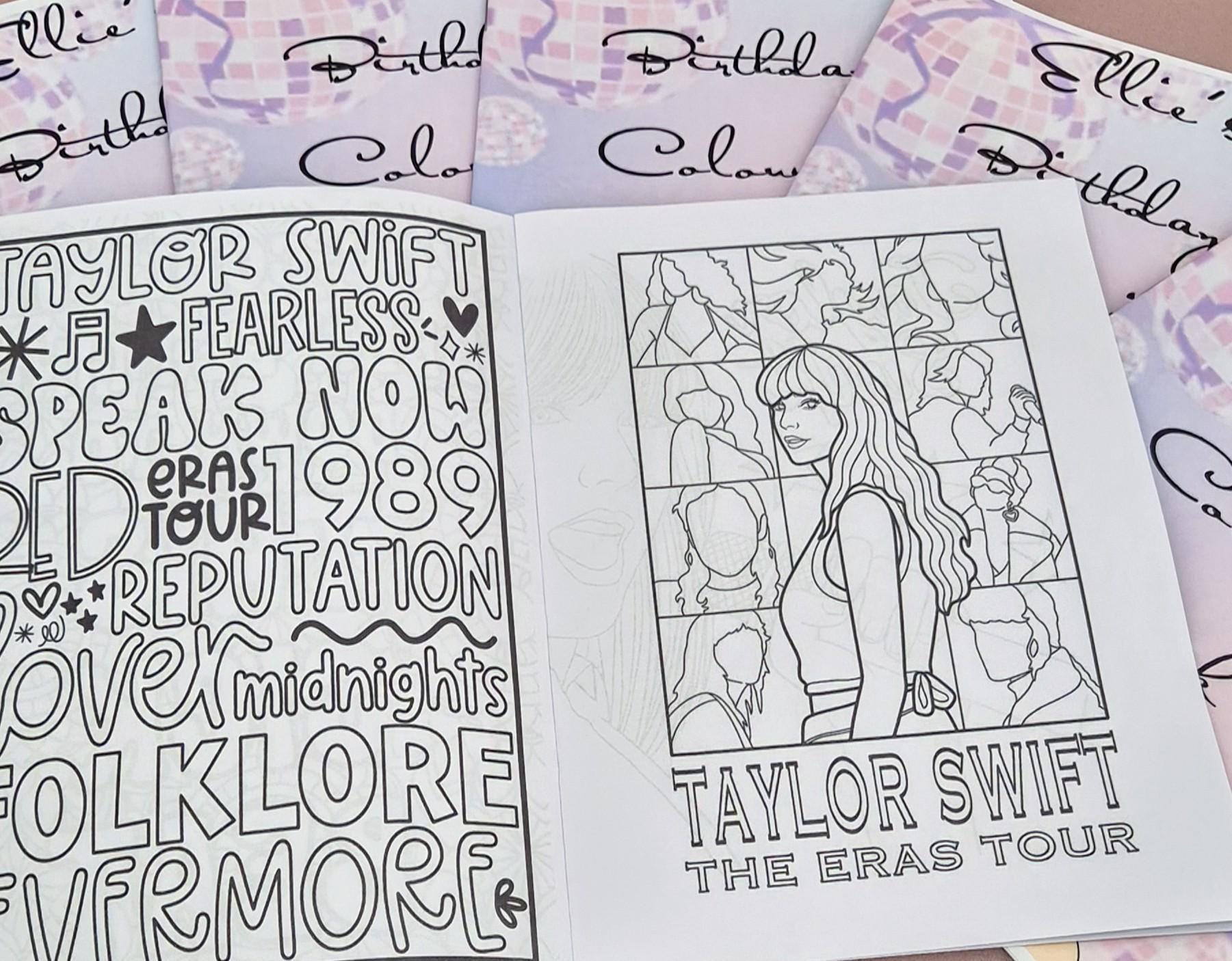 Personalised Swiftie colouring book - Party Favour - Party bag filler - Swiftie party
