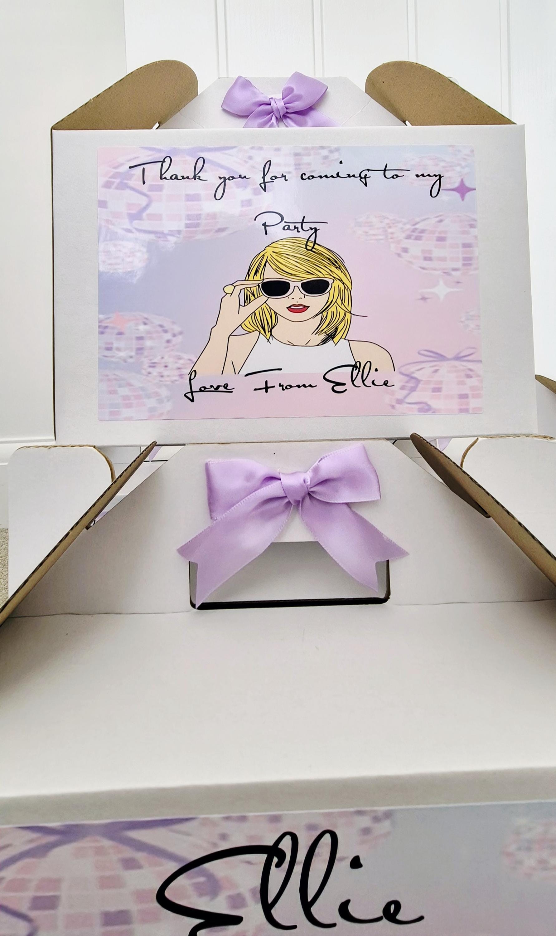Swiftie Personalized Gable Party Boxes: Elegant Favor Boxes