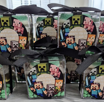 Minecraft-Inspired Sweet Cubes: Personalized Birthday Party Favors