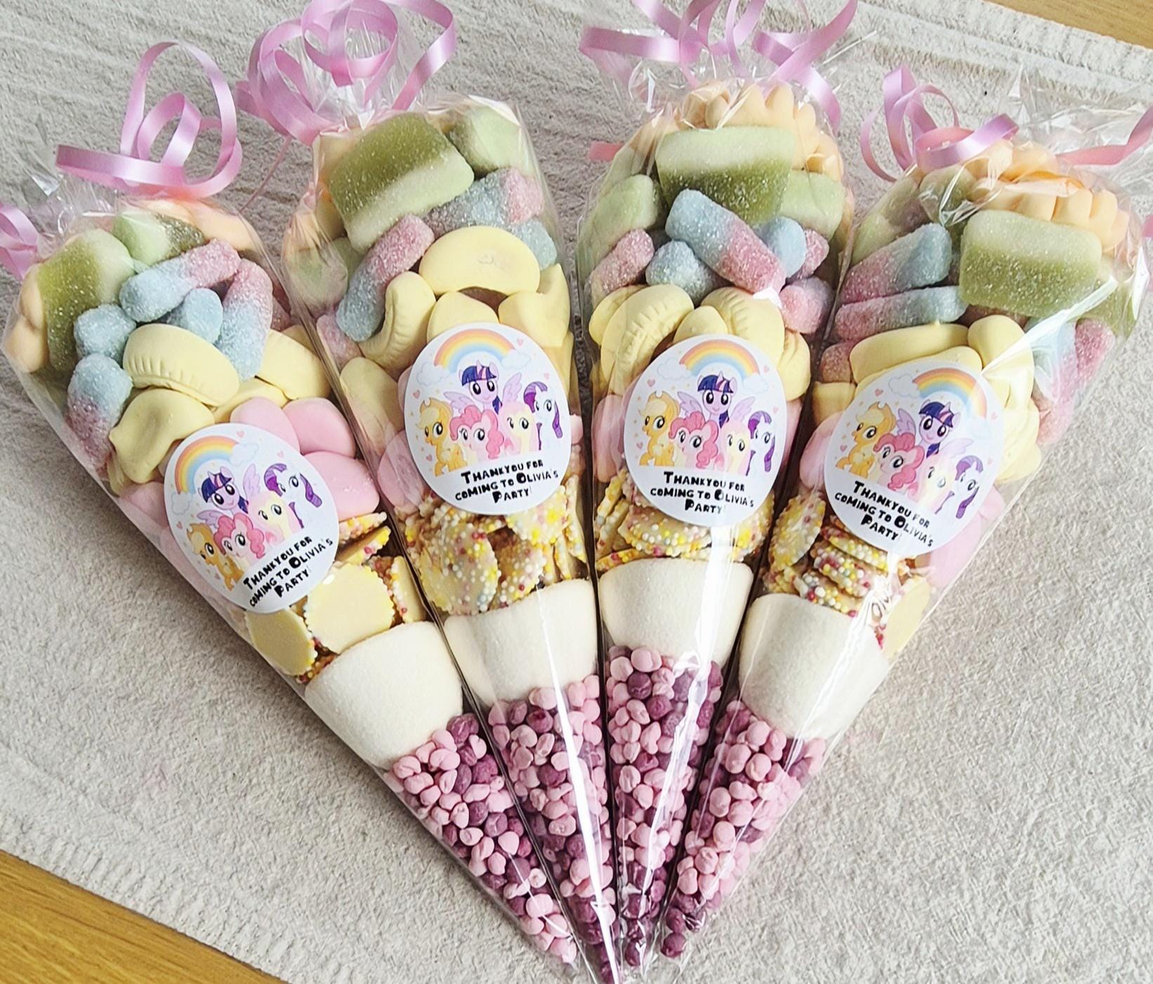 My little pony - inspired sweet cones- party favours