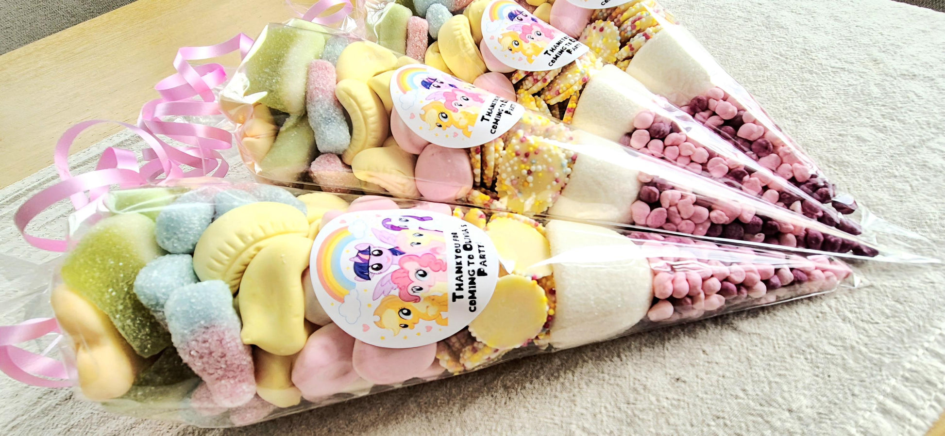 My little pony - inspired sweet cones- party favours