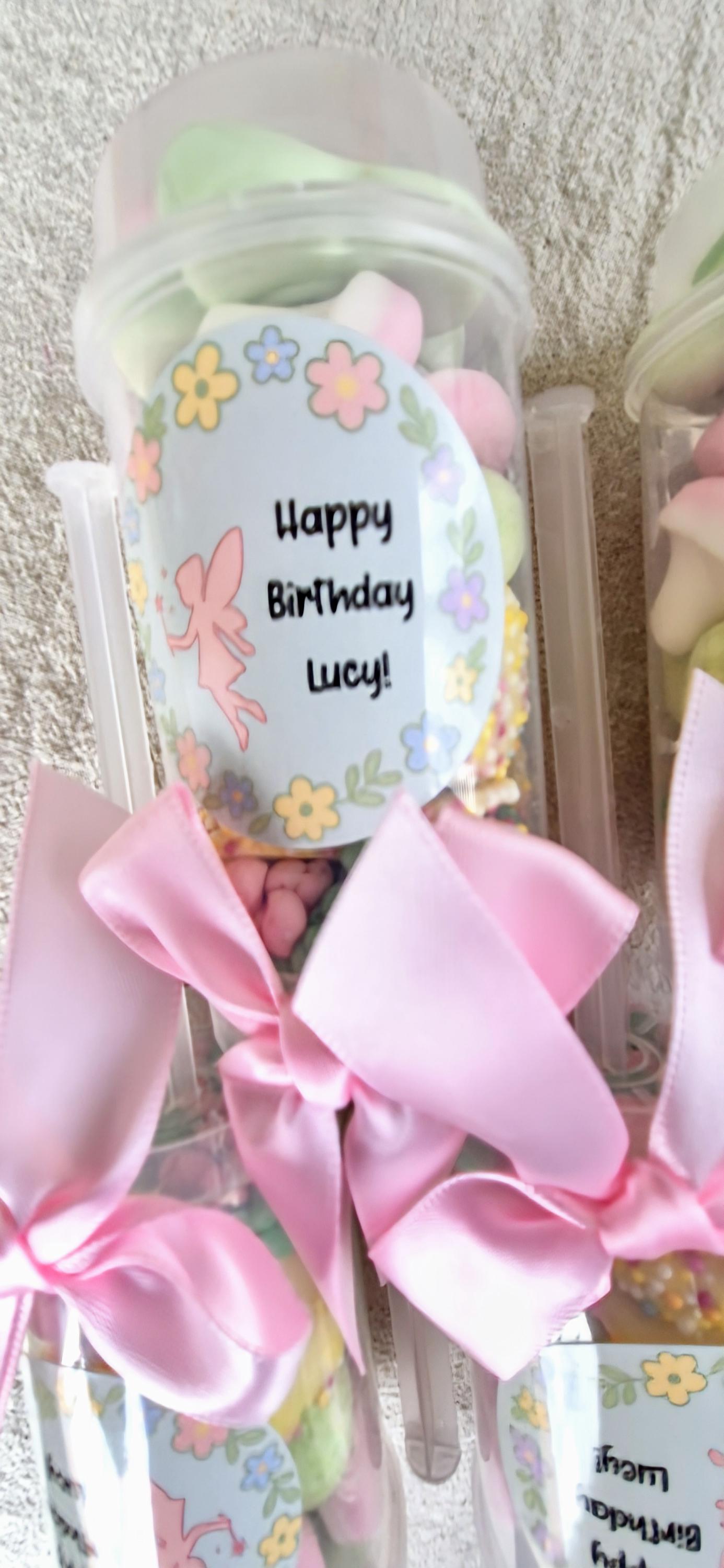 Sweet push pops- Sweets- Party Favours- Fairy inspired push pop