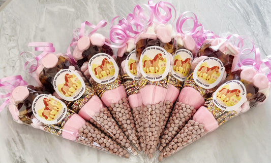 Horse themed party cones - sweet cones - party - Horse riding party