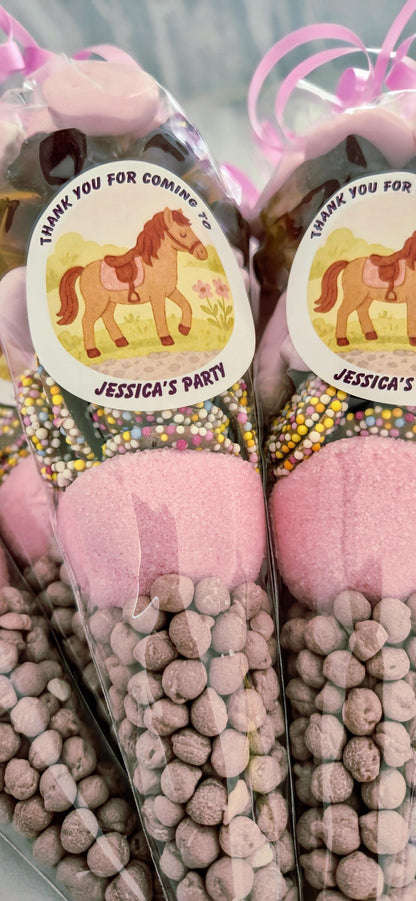 Horse themed party cones - sweet cones - party - Horse riding party