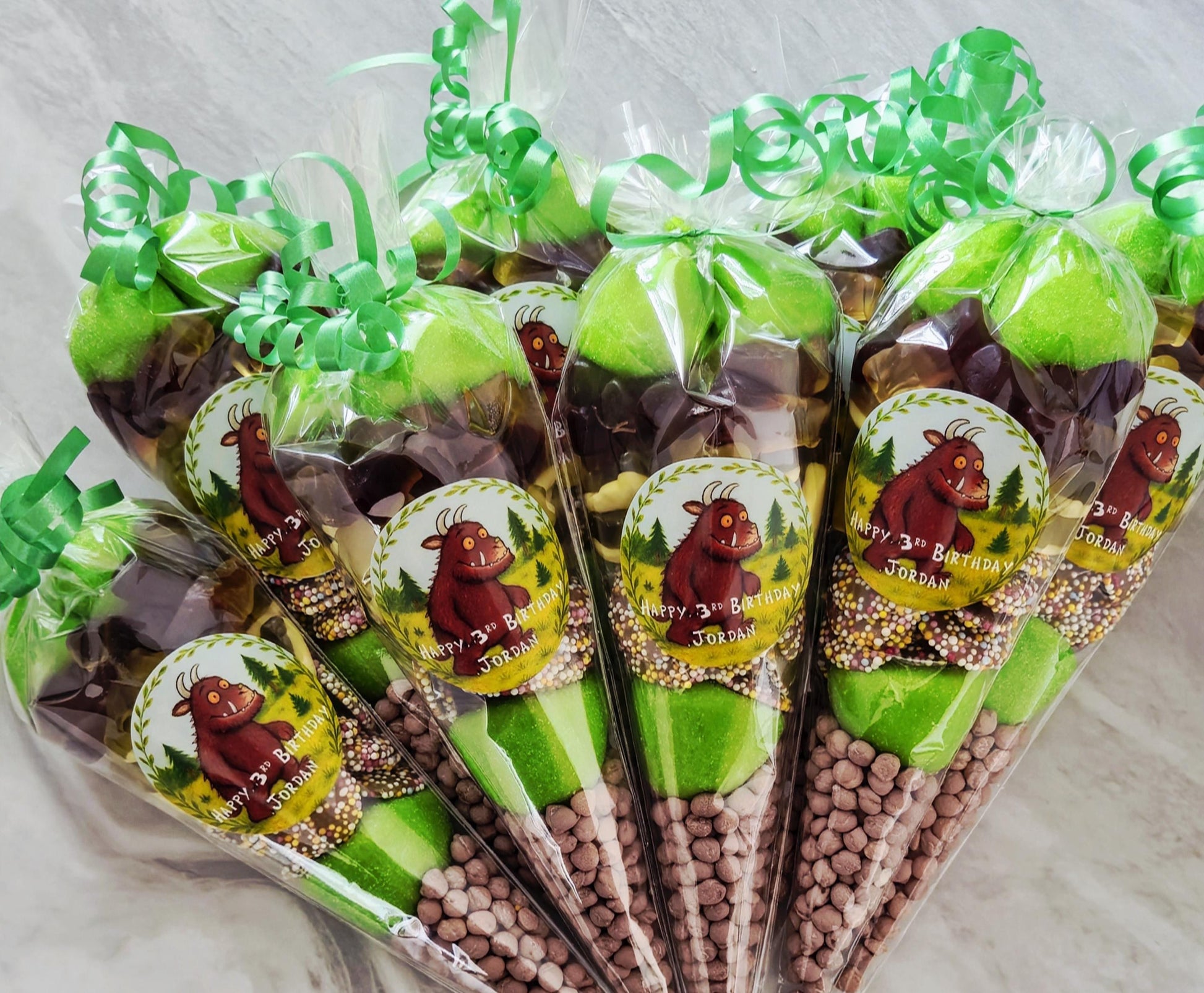 Gruffalo themed party cones - sweet cones - party - Gruffalo party