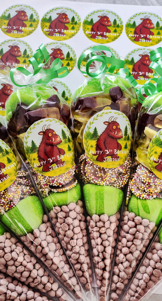 Gruffalo Party Sweet Cones: Personalized Birthday Favors